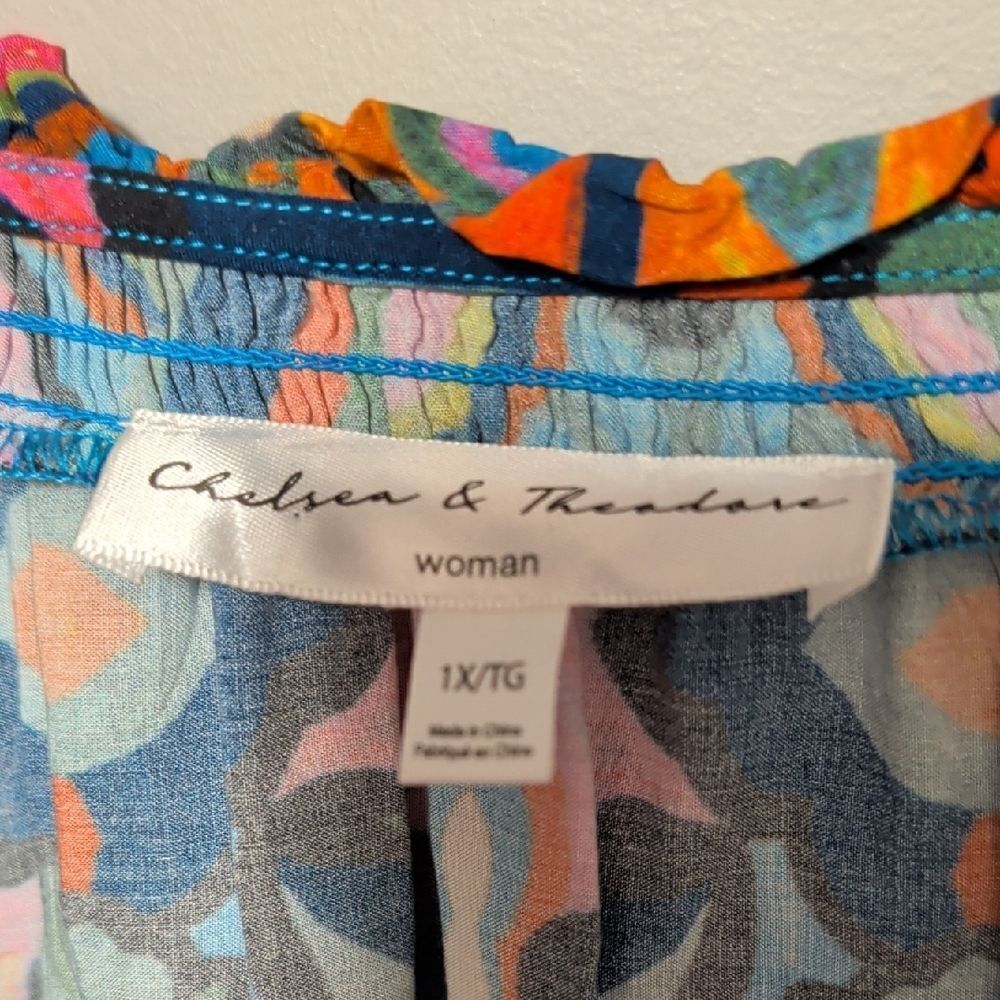 Chelsea & Theodore Colorful Patterned Blouse - Picture 2 of 5